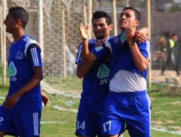 فرحة لاعبي شباب رفح بالفوز