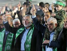 قادة حركة حماس في حفل تأبين القائد مازن فقها في غزة