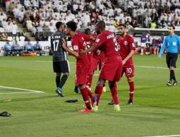 فرحة لاعبي قطر بالفوز