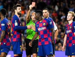 لحظة طرد ديمبلي