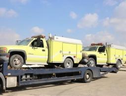 آليات الدفاع المدني التي سمح الاحتلال بدخولها لغزة