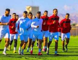 جانب من تدريبات منتخب فلسطين