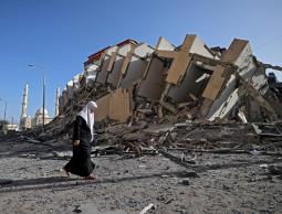 آثار القصف في غزة