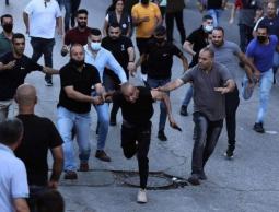 صورة من قمع السلطة المسيرة السلمية في رام الله