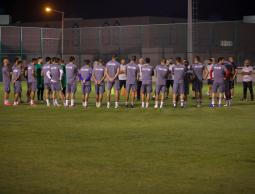 جانب من تدريبات منتخب فلسطين