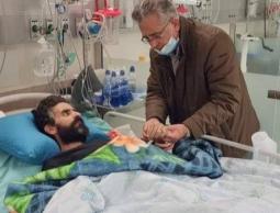 صورة من زيارة الأسير المضرب هشام أ[و هواش