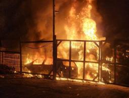 حريق في حوارة