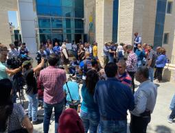 اعتصام للصحفيين في الضفة