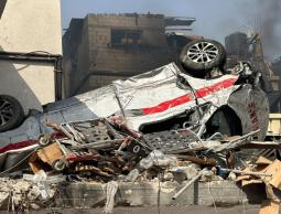 باحات مستشفى كمال عدوان.