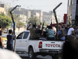 صورة لمقاتلي حركة حماس في غزة أثناء معركة طوفان الأقصى