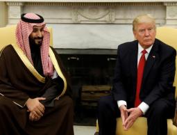 خلال لقاء ترمب مع ولي ولي العهد السعودي في واشنطن