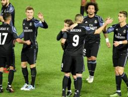 فرحة لاعبي الريال بالفوز