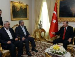 لقاء وفد حماس برئيس الوزراء التركي أردوغان 