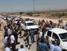 جماهير غفيرة تستقبل جثامين الشهداء 