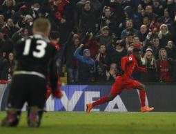 فرحة أوريغي بهدف ليفربول الأول