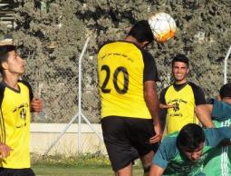 جانب من مباراة اتحاد دير البلح وشباب معن