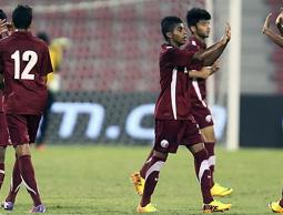 فرحة لاعبي قطر بالفوز