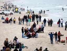 شاطئ بحر غزة