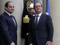 الرئيس الفرنسي والسيسي 