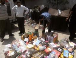 ضبط 10 طن مواد غذائية فاسدة&lrm; بغزة