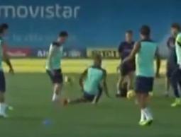 جانب من تدريبات برشلونة