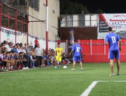 جانب من مباراة التفاح وخدمات الشاطئ