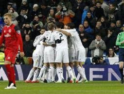 فرحة لاعبي الريال بالفوز