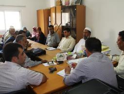 جانب من إحدى الزيارات في وزارة الزراعة بغزة (الارشيف)