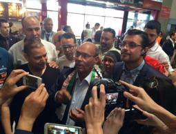 لحظة وصول المرزوقي