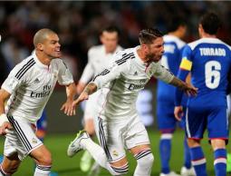 فرحة راموس بتسجيله الهدف الأول