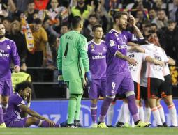 فالنسيا يحتفل بالفوز على الريال الأسبوع الماضي