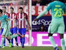 فرحة لاعبي برشلونة بالفوز