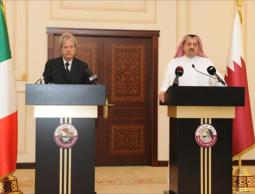 لقاء العطية مع نظيره الإيطالي باولو جينتيلوني