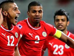 فرحة لاعبي البحرين بالفوز