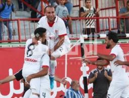 فرحة لاعبي غزة الرياضي بالفوز