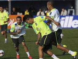 جانب من تدريبات سابقة لمنتخب البرازيل