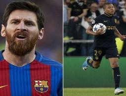 من اليمين: مبابي, وميسي