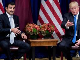 ترمب يلتقي أمير قطر ويبشر بسرعة حل الأزمة الخليجية