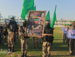 حانب من المسير العسكري بخانيونس