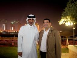 عبد السلام هنية بجانب حمد بن خليفة