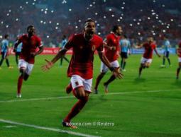 فرحة زكريا بالهدف الأول للأهلي