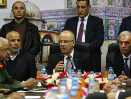 رئيس الحكومة رامي الحمدالله خلال اجتماع الحكومة في مدينة غزة قبل أيام