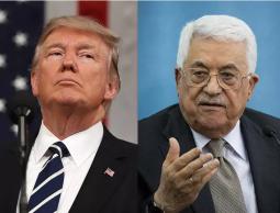 رئيس السلطة محمود عباس ورئيس أمريكا دونالد ترامب