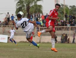 جانب من مباراة شباب رفح وخدمات خانيونس