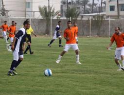 جانب من مباراة هلال غزة والعطاء على ملعب الدرة