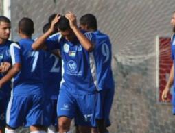 فرحة لاعبي شباب رفح بالفوز