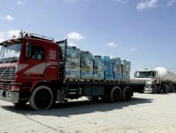 شاحنة بضائع في غزة (الأرشيف)