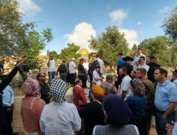 خلال إقتحام قطعان المستوطنين لباحات المسجد الأقصى المبارك صباح اليوم الأربعاء