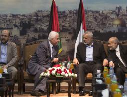 خلال اجتماع المصالحة في غزة