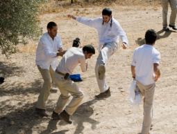 مستوطن يعتدي على مواطن فلسطيني (الأرشيف)